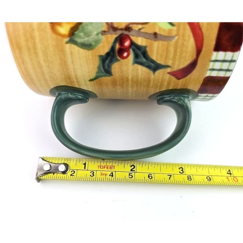 Lenox Coffee Mug Cup Winter Greetings Everyday Holiday Nuthatch Bird on Fruit